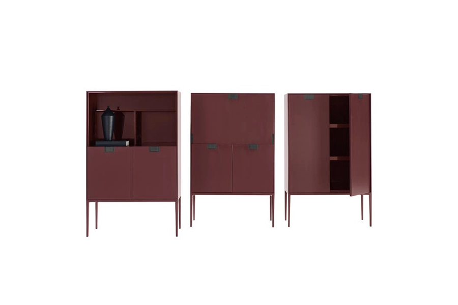 Contenitore Alcor - Maxalto - contenitore rosso scuro
