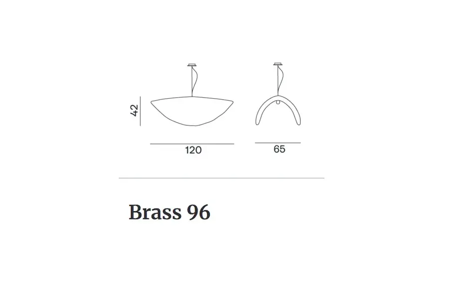 Lampada Brass 96 - Gervasoni - misure