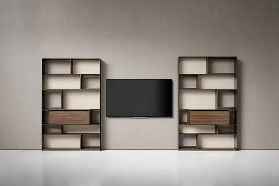 Libreria flat.C - B&B Italia - mobili con tv